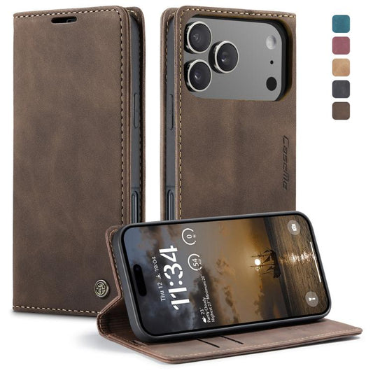 For iPhone 17 Pro Max CaseMe 013 Multifunctional Horizontal Flip Leather Phone Case(Coffee) - iPhone 17 Pro Max Cases by CaseMe | Online Shopping UK | buy2fix