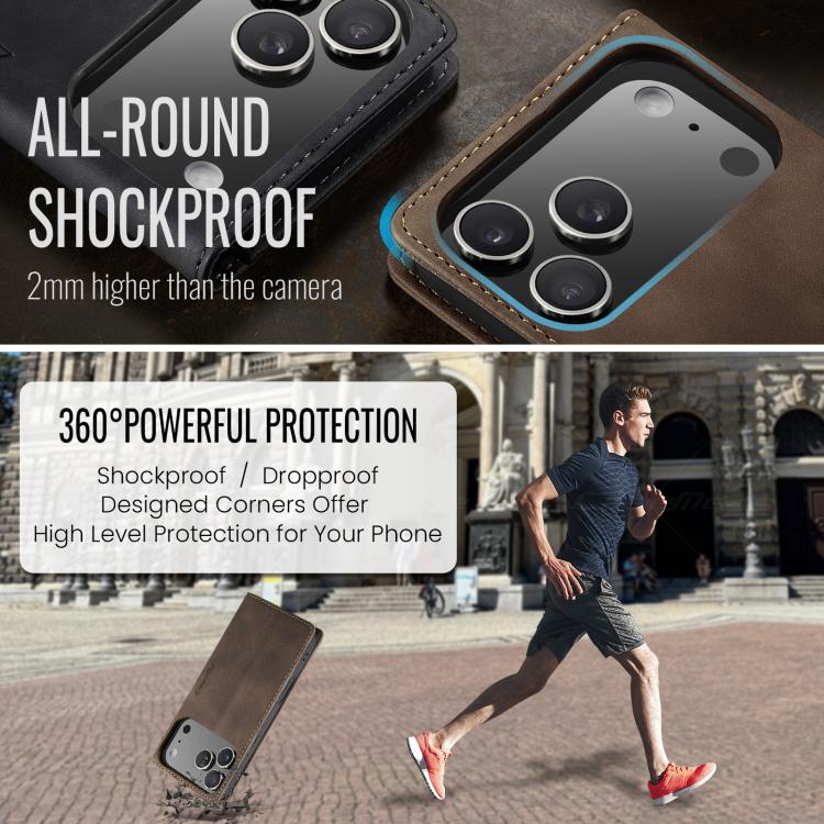 For iPhone 17 Pro Max CaseMe 013 Multifunctional Horizontal Flip Leather Phone Case(Coffee) - iPhone 17 Pro Max Cases by CaseMe | Online Shopping UK | buy2fix