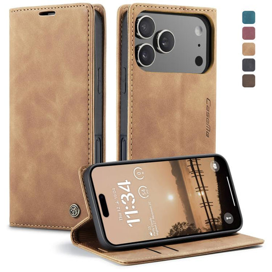 For iPhone 17 Pro Max CaseMe 013 Multifunctional Horizontal Flip Leather Phone Case(Brown) - iPhone 17 Pro Max Cases by CaseMe | Online Shopping UK | buy2fix