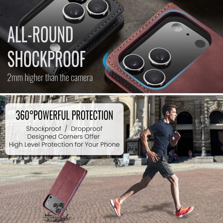 For iPhone 17 Pro Max CaseMe 013 Multifunctional Horizontal Flip Leather Phone Case(Red) - iPhone 17 Pro Max Cases by CaseMe | Online Shopping UK | buy2fix