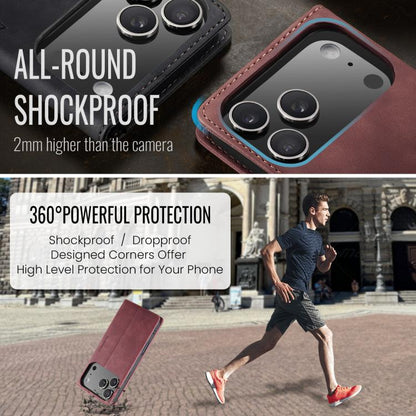 For iPhone 17 Pro Max CaseMe 013 Multifunctional Horizontal Flip Leather Phone Case(Red) - iPhone 17 Pro Max Cases by CaseMe | Online Shopping UK | buy2fix