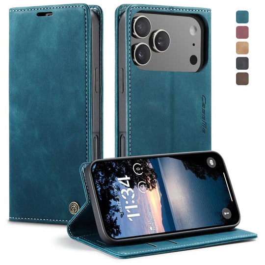 For iPhone 18 Pro Max / 17 Pro Max CaseMe 013 Multifunctional Horizontal Flip Leather Phone Case(Blue)