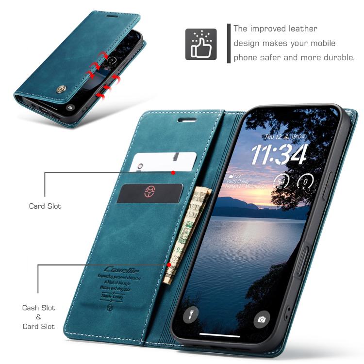 For iPhone 17 Pro Max CaseMe 013 Multifunctional Horizontal Flip Leather Phone Case(Blue) - iPhone 17 Pro Max Cases by CaseMe | Online Shopping UK | buy2fix