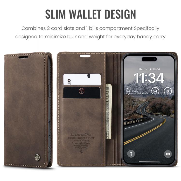 For iPhone Air CaseMe 013 Multifunctional Horizontal Flip Leather Phone Case(Coffee) - iPhone Air Cases by CaseMe | Online Shopping UK | buy2fix