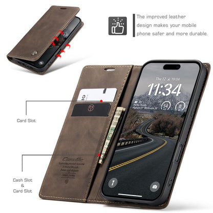 For iPhone Air CaseMe 013 Multifunctional Horizontal Flip Leather Phone Case(Coffee) - iPhone Air Cases by CaseMe | Online Shopping UK | buy2fix