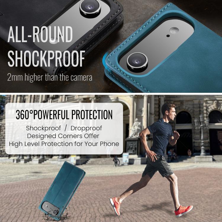 For iPhone 17 Air CaseMe 013 Multifunctional Horizontal Flip Leather Phone Case(Blue) - iPhone 17 Air Cases by CaseMe | Online Shopping UK | buy2fix