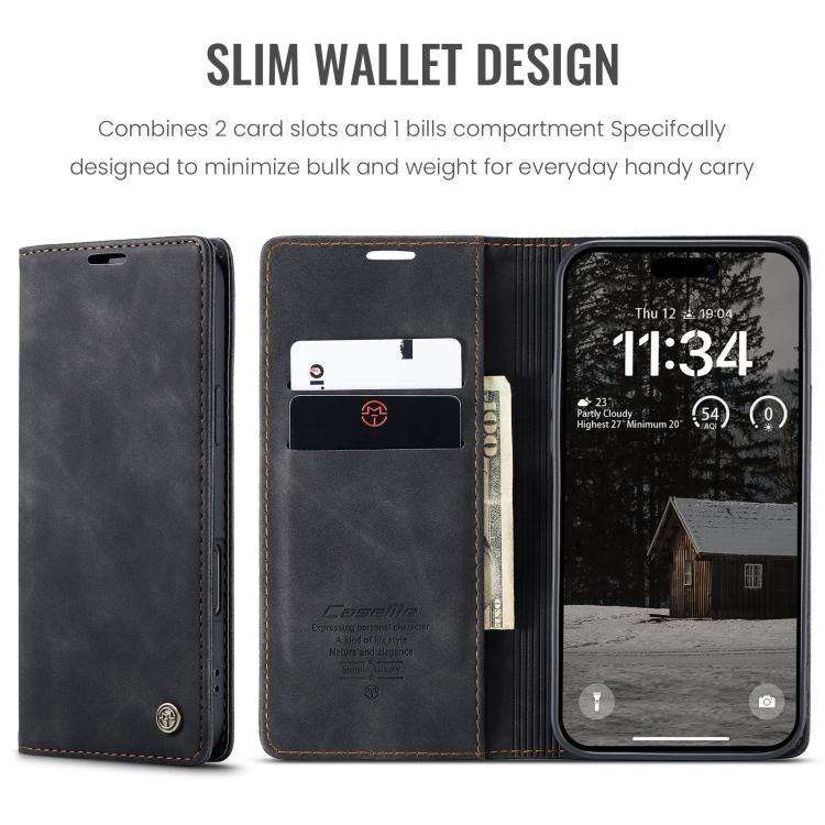 For iPhone 17 Air CaseMe 013 Multifunctional Horizontal Flip Leather Phone Case(Black) - iPhone 17 Air Cases by CaseMe | Online Shopping UK | buy2fix