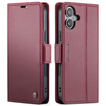 For iPhone 17 CaseMe 023 Butterfly Buckle Litchi Texture RFID Anti-theft Leather Phone Case(Red) - iPhone 17 Cases by CaseMe | Online Shopping UK | buy2fix