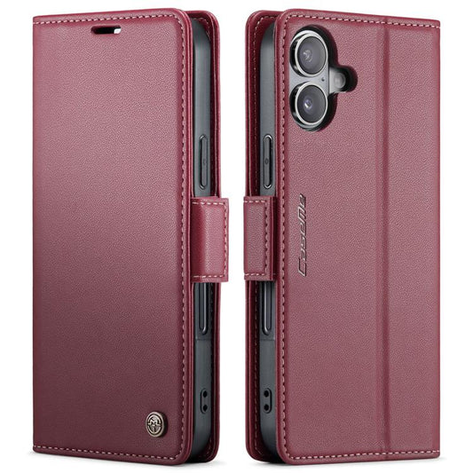 For iPhone 17 CaseMe 023 Butterfly Buckle Litchi Texture RFID Anti-theft Leather Phone Case(Red) - iPhone 17 Cases by CaseMe | Online Shopping UK | buy2fix