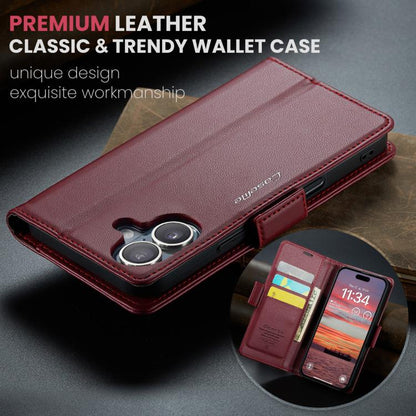 For iPhone 17 CaseMe 023 Butterfly Buckle Litchi Texture RFID Anti-theft Leather Phone Case(Red) - iPhone 17 Cases by CaseMe | Online Shopping UK | buy2fix