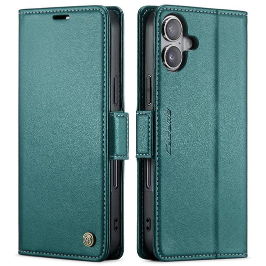 For iPhone 17 CaseMe 023 Butterfly Buckle Litchi Texture RFID Anti-theft Leather Phone Case(Green) - iPhone 17 Cases by CaseMe | Online Shopping UK | buy2fix
