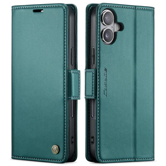 For iPhone 17 CaseMe 023 Butterfly Buckle Litchi Texture RFID Anti-theft Leather Phone Case(Green)