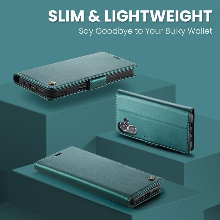 For iPhone 17 CaseMe 023 Butterfly Buckle Litchi Texture RFID Anti-theft Leather Phone Case(Green) - iPhone 17 Cases by CaseMe | Online Shopping UK | buy2fix