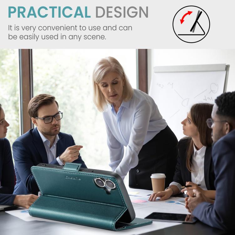 For iPhone 17 CaseMe 023 Butterfly Buckle Litchi Texture RFID Anti-theft Leather Phone Case(Green) - iPhone 17 Cases by CaseMe | Online Shopping UK | buy2fix