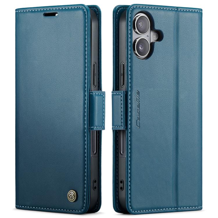 For iPhone 17 CaseMe 023 Butterfly Buckle Litchi Texture RFID Anti-theft Leather Phone Case(Blue) - iPhone 17 Cases by CaseMe | Online Shopping UK | buy2fix