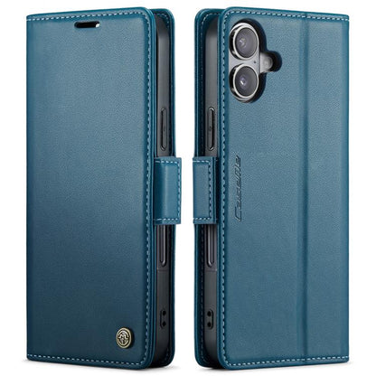 For iPhone 17 CaseMe 023 Butterfly Buckle Litchi Texture RFID Anti-theft Leather Phone Case(Blue) - iPhone 17 Cases by CaseMe | Online Shopping UK | buy2fix
