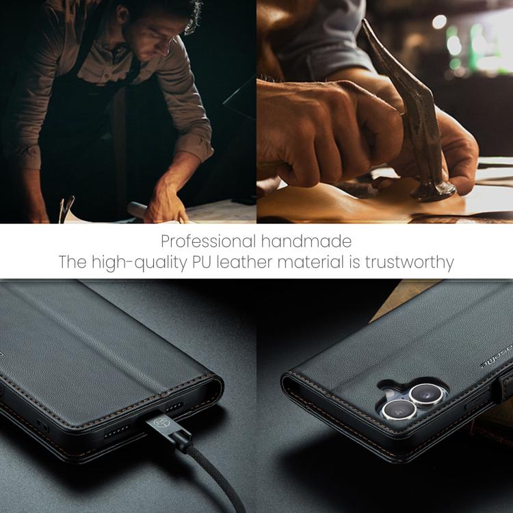 For iPhone 17 CaseMe 023 Butterfly Buckle Litchi Texture RFID Anti-theft Leather Phone Case(Black) - iPhone 17 Cases by CaseMe | Online Shopping UK | buy2fix