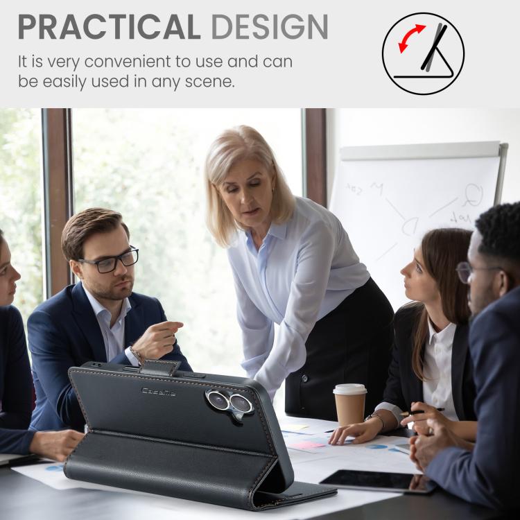 For iPhone 17 CaseMe 023 Butterfly Buckle Litchi Texture RFID Anti-theft Leather Phone Case(Black) - iPhone 17 Cases by CaseMe | Online Shopping UK | buy2fix