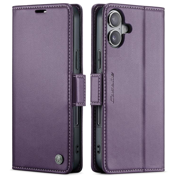For iPhone 17 CaseMe 023 Butterfly Buckle Litchi Texture RFID Anti-theft Leather Phone Case(Purple) - iPhone 17 Cases by CaseMe | Online Shopping UK | buy2fix