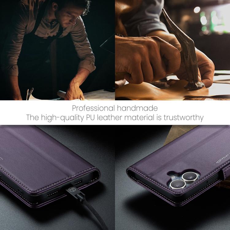For iPhone 17 CaseMe 023 Butterfly Buckle Litchi Texture RFID Anti-theft Leather Phone Case(Purple) - iPhone 17 Cases by CaseMe | Online Shopping UK | buy2fix