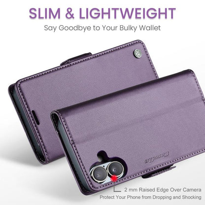 For iPhone 17 CaseMe 023 Butterfly Buckle Litchi Texture RFID Anti-theft Leather Phone Case(Purple) - iPhone 17 Cases by CaseMe | Online Shopping UK | buy2fix