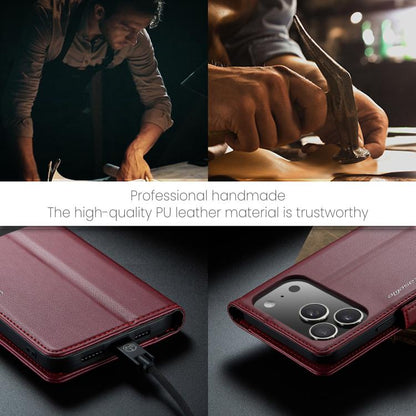 For iPhone 17 Pro CaseMe 023 Butterfly Buckle Litchi Texture RFID Anti-theft Leather Phone Case(Red) - iPhone 17 Pro Cases by CaseMe | Online Shopping UK | buy2fix