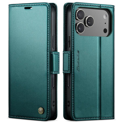 For iPhone 17 Pro Max CaseMe 023 Butterfly Buckle Litchi Texture RFID Anti-theft Leather Phone Case(Green) - iPhone 17 Pro Max Cases by CaseMe | Online Shopping UK | buy2fix