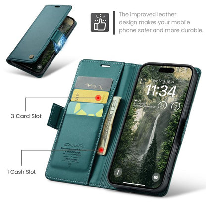 For iPhone 17 Pro Max CaseMe 023 Butterfly Buckle Litchi Texture RFID Anti-theft Leather Phone Case(Green) - iPhone 17 Pro Max Cases by CaseMe | Online Shopping UK | buy2fix
