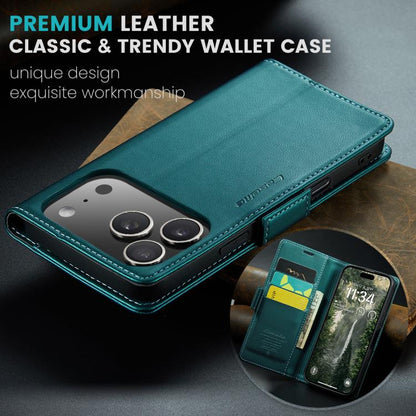 For iPhone 17 Pro Max CaseMe 023 Butterfly Buckle Litchi Texture RFID Anti-theft Leather Phone Case(Green) - iPhone 17 Pro Max Cases by CaseMe | Online Shopping UK | buy2fix