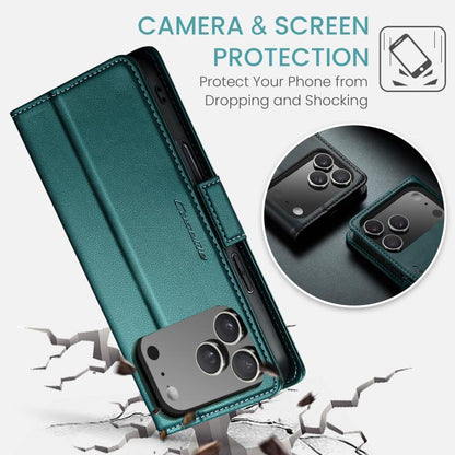 For iPhone 17 Pro Max CaseMe 023 Butterfly Buckle Litchi Texture RFID Anti-theft Leather Phone Case(Green) - iPhone 17 Pro Max Cases by CaseMe | Online Shopping UK | buy2fix