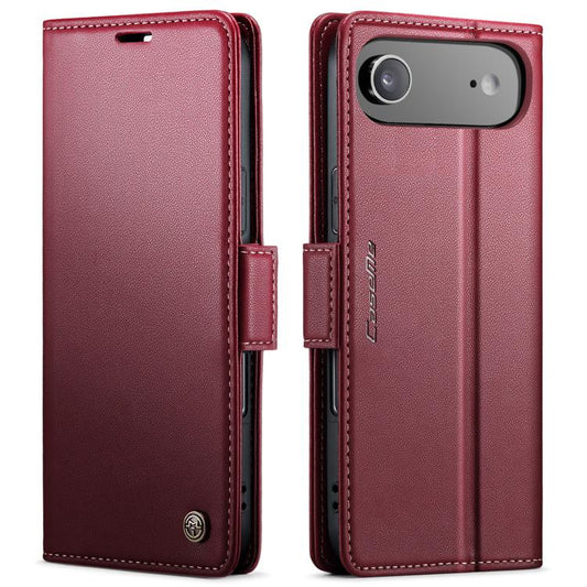 For iPhone 17 Air CaseMe 023 Butterfly Buckle Litchi Texture RFID Anti-theft Leather Phone Case(Red) - iPhone 17 Air Cases by CaseMe | Online Shopping UK | buy2fix