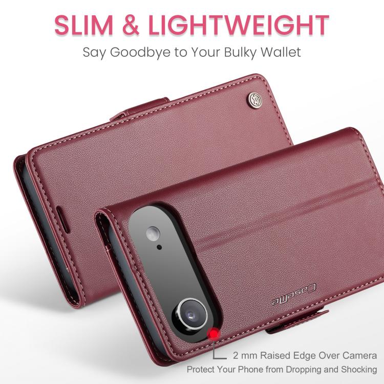 For iPhone 17 Air CaseMe 023 Butterfly Buckle Litchi Texture RFID Anti-theft Leather Phone Case(Red) - iPhone 17 Air Cases by CaseMe | Online Shopping UK | buy2fix