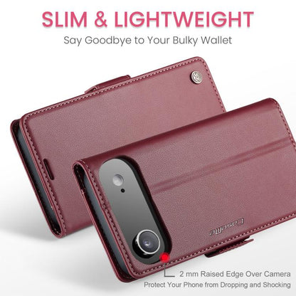 For iPhone 17 Air CaseMe 023 Butterfly Buckle Litchi Texture RFID Anti-theft Leather Phone Case(Red) - iPhone 17 Air Cases by CaseMe | Online Shopping UK | buy2fix