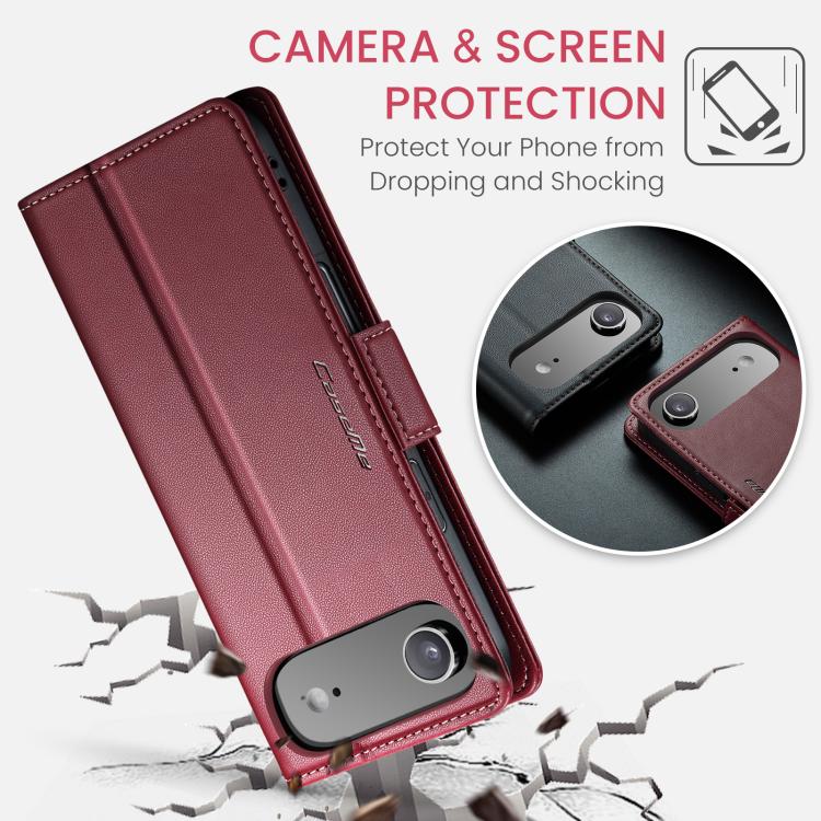 For iPhone 17 Air CaseMe 023 Butterfly Buckle Litchi Texture RFID Anti-theft Leather Phone Case(Red) - iPhone 17 Air Cases by CaseMe | Online Shopping UK | buy2fix