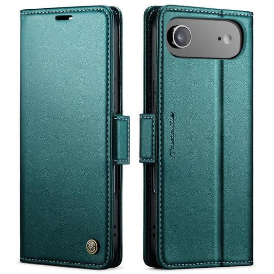 For iPhone 17 Air CaseMe 023 Butterfly Buckle Litchi Texture RFID Anti-theft Leather Phone Case(Green) - iPhone 17 Air Cases by CaseMe | Online Shopping UK | buy2fix