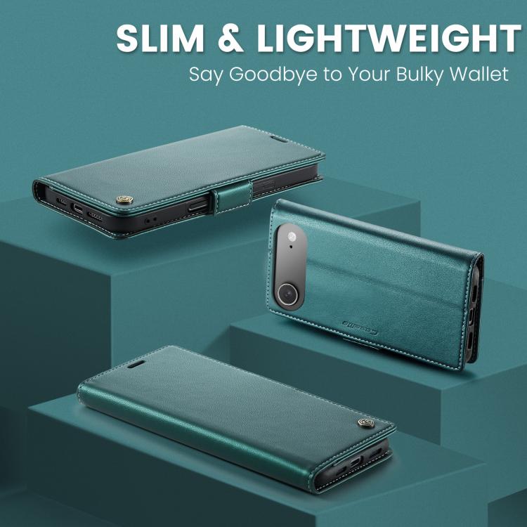 For iPhone 17 Air CaseMe 023 Butterfly Buckle Litchi Texture RFID Anti-theft Leather Phone Case(Green) - iPhone 17 Air Cases by CaseMe | Online Shopping UK | buy2fix