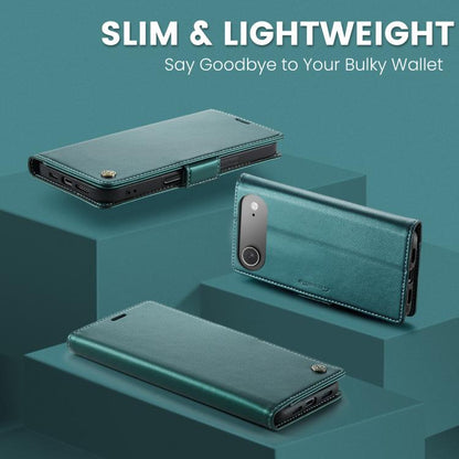 For iPhone 17 Air CaseMe 023 Butterfly Buckle Litchi Texture RFID Anti-theft Leather Phone Case(Green) - iPhone 17 Air Cases by CaseMe | Online Shopping UK | buy2fix