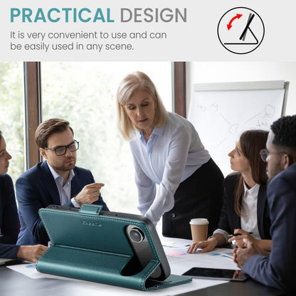 For iPhone 17 Air CaseMe 023 Butterfly Buckle Litchi Texture RFID Anti-theft Leather Phone Case(Green) - iPhone 17 Air Cases by CaseMe | Online Shopping UK | buy2fix