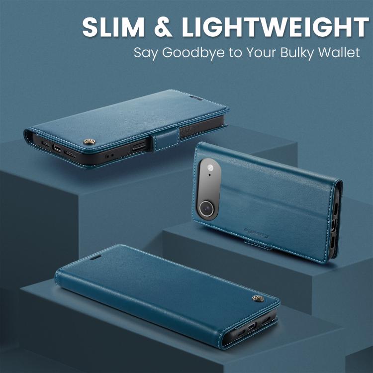 For iPhone Air CaseMe 023 Butterfly Buckle Litchi Texture RFID Anti-theft Leather Phone Case(Blue) - iPhone Air Cases by CaseMe | Online Shopping UK | buy2fix