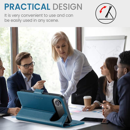 For iPhone Air CaseMe 023 Butterfly Buckle Litchi Texture RFID Anti-theft Leather Phone Case(Blue) - iPhone Air Cases by CaseMe | Online Shopping UK | buy2fix