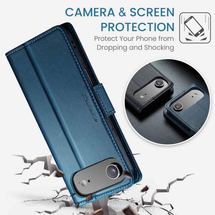 For iPhone Air CaseMe 023 Butterfly Buckle Litchi Texture RFID Anti-theft Leather Phone Case(Blue) - iPhone Air Cases by CaseMe | Online Shopping UK | buy2fix