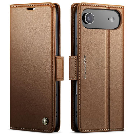 For iPhone 17 Air CaseMe 023 Butterfly Buckle Litchi Texture RFID Anti-theft Leather Phone Case(Brown) - iPhone 17 Air Cases by CaseMe | Online Shopping UK | buy2fix