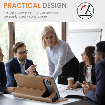 For iPhone 17 Air CaseMe 023 Butterfly Buckle Litchi Texture RFID Anti-theft Leather Phone Case(Brown) - iPhone 17 Air Cases by CaseMe | Online Shopping UK | buy2fix