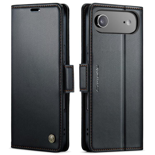 For iPhone Air CaseMe 023 Butterfly Buckle Litchi Texture RFID Anti-theft Leather Phone Case(Black)