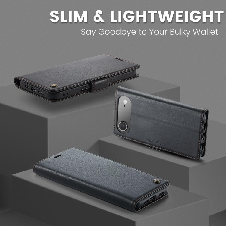 For iPhone Air CaseMe 023 Butterfly Buckle Litchi Texture RFID Anti-theft Leather Phone Case(Black) - iPhone Air Cases by CaseMe | Online Shopping UK | buy2fix