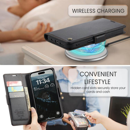 For iPhone Air CaseMe 023 Butterfly Buckle Litchi Texture RFID Anti-theft Leather Phone Case(Black) - iPhone Air Cases by CaseMe | Online Shopping UK | buy2fix