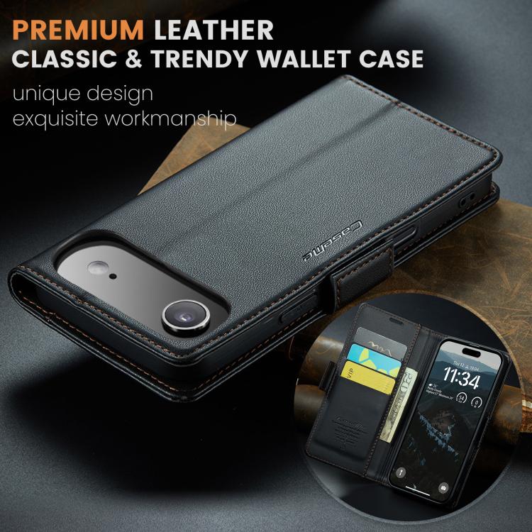 For iPhone Air CaseMe 023 Butterfly Buckle Litchi Texture RFID Anti-theft Leather Phone Case(Black) - iPhone Air Cases by CaseMe | Online Shopping UK | buy2fix