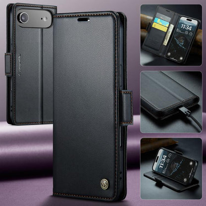 For iPhone Air CaseMe 023 Butterfly Buckle Litchi Texture RFID Anti-theft Leather Phone Case(Black) - iPhone Air Cases by CaseMe | Online Shopping UK | buy2fix