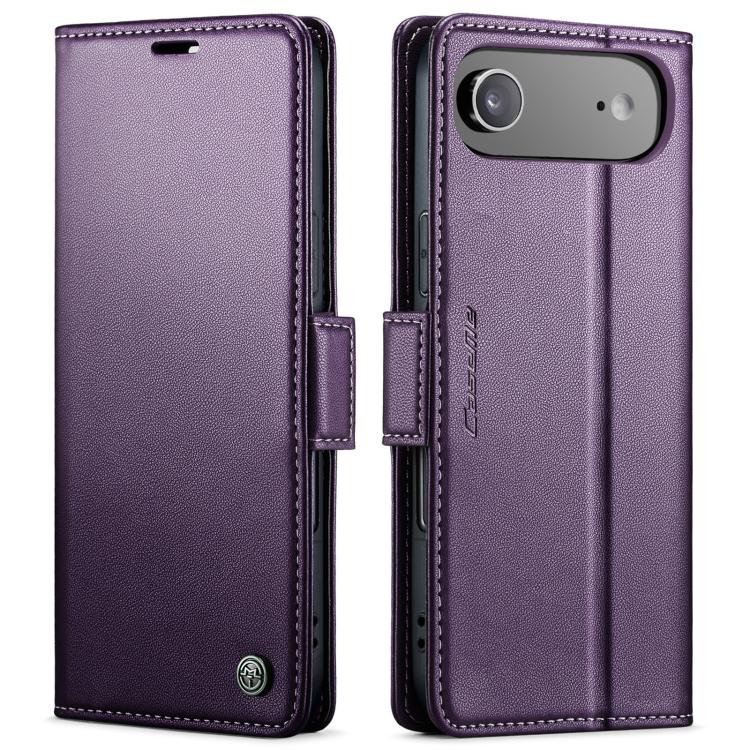 For iPhone 17 Air CaseMe 023 Butterfly Buckle Litchi Texture RFID Anti-theft Leather Phone Case(Purple) - iPhone 17 Air Cases by CaseMe | Online Shopping UK | buy2fix