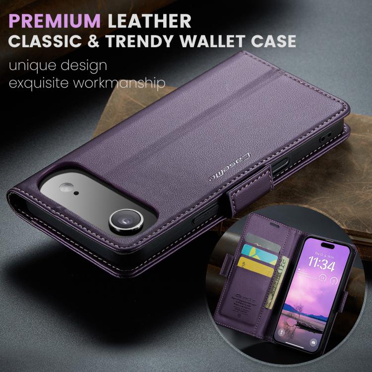 For iPhone 17 Air CaseMe 023 Butterfly Buckle Litchi Texture RFID Anti-theft Leather Phone Case(Purple) - iPhone 17 Air Cases by CaseMe | Online Shopping UK | buy2fix